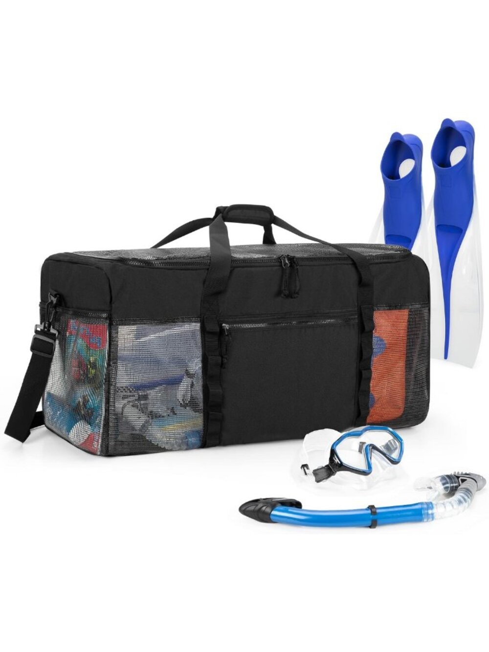 XL Mesh Dive Duffel Bag - Oversized Sport Bag for Scuba, Snorkeling, Beach & Gym
